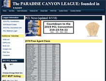 Tablet Screenshot of paradisecanyonleague.com